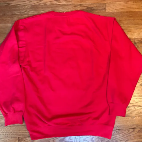 Red Santa Claus Sweatshirt NWOT - Image 3