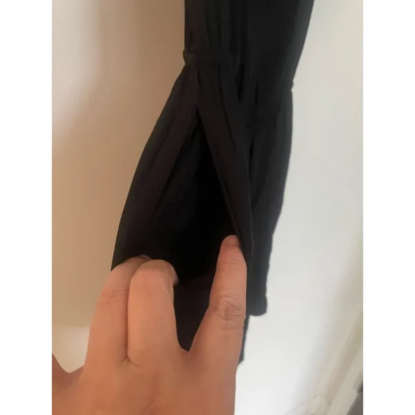 NWT J. Marie Off The Shoulders Black Embroidered Romper Sz. L - Image 8