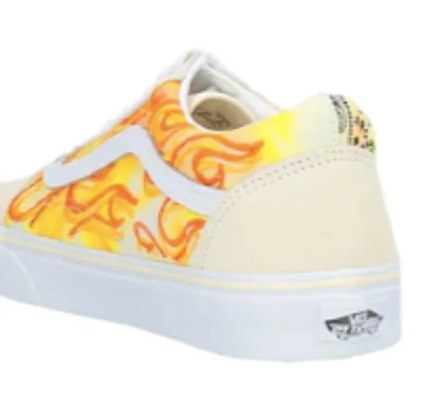 Vans Old Skool Bandana Flame Beige Orange size 8.5 - Image 4