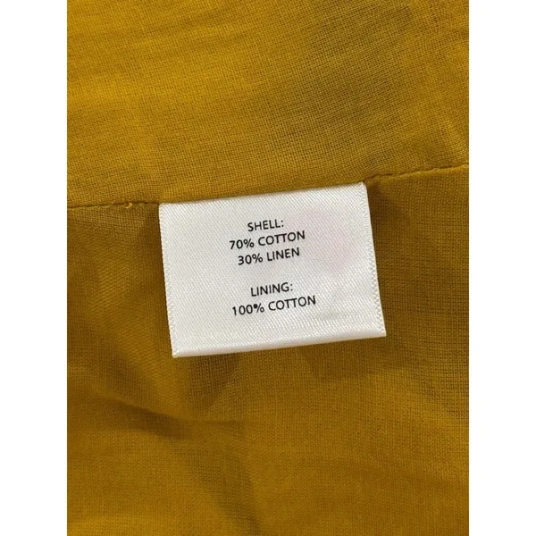 Mason's Daughter Mini Dress Yellow Emma Saffron Floral Square Puffed Boho Medium - Image 10
