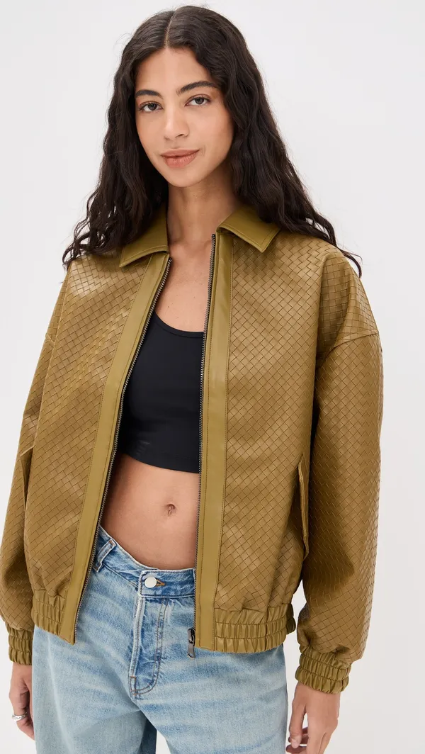 Lioness Green Bomber Jacket - Image 2