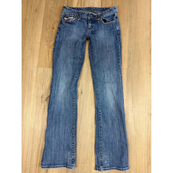Armani Exchange A|X Vintage Y2K Low Rise Bootcut Jeans Blue 0 Short Womens - Image 7
