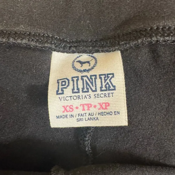 PINK Victorias Secret Vintage RARE Y2K Black Love Pink Foldover Booty Shorts XS - Image 3