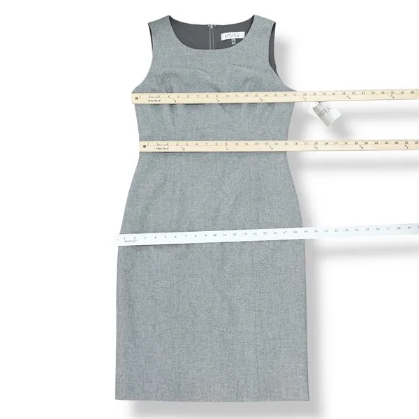 Kasper Sheath Dress Blazer Suit Women 4 Sharkskin Grey‎ Professional Business - Image 14
