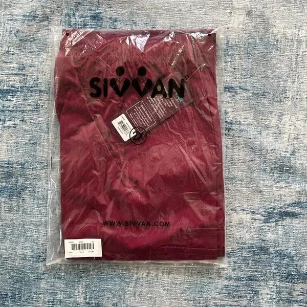 NWT! Sivvan by Adar Unisex Classic Fit Burgundy Scrubs 2XL - Image 3