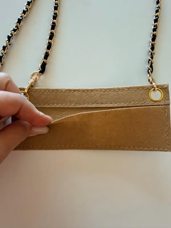 Metal chain and insert for bags/wallets to convert as a crossbody, adjustable - Image 2