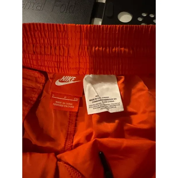 Nike Womens Orange Athletic Shorts With Black Stripe Accents - Lightweight - Image 6