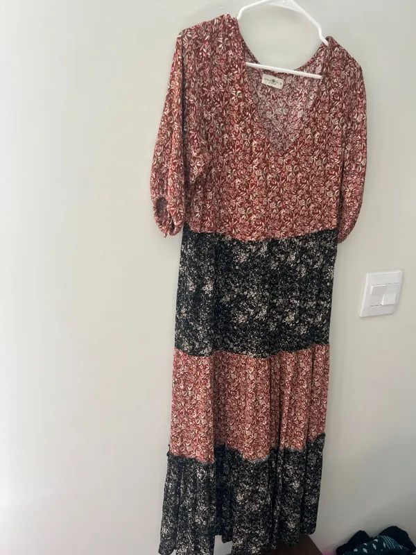 Natural Life Dress Women’s M Floral Tiered Maxi Boho‎ Prarie Cottage Core - Image 5
