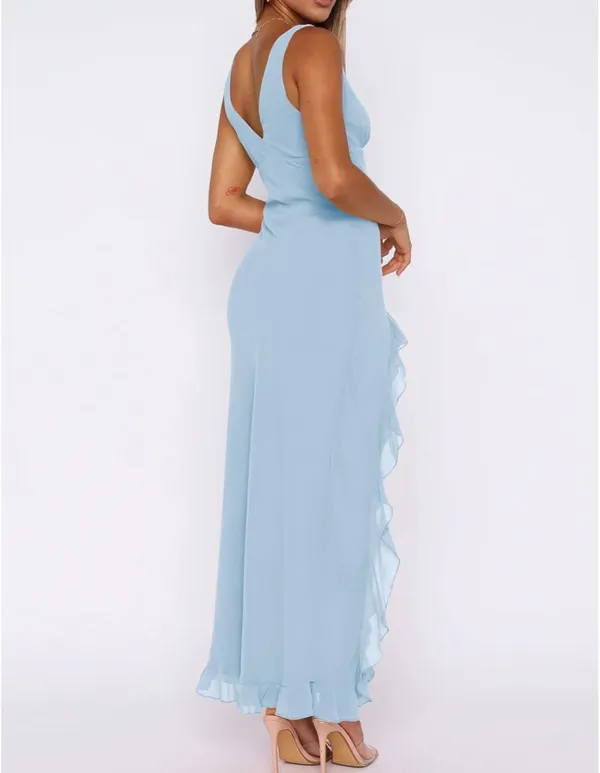 Blue Wedding Guest Amazon Dress - Image 3