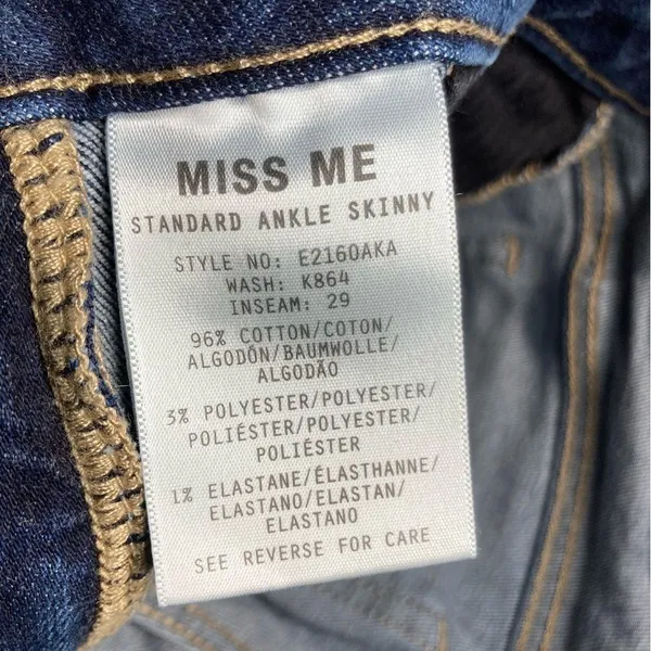 Miss‎ Me Standard ankle skinny jeans size 27 - Image 7