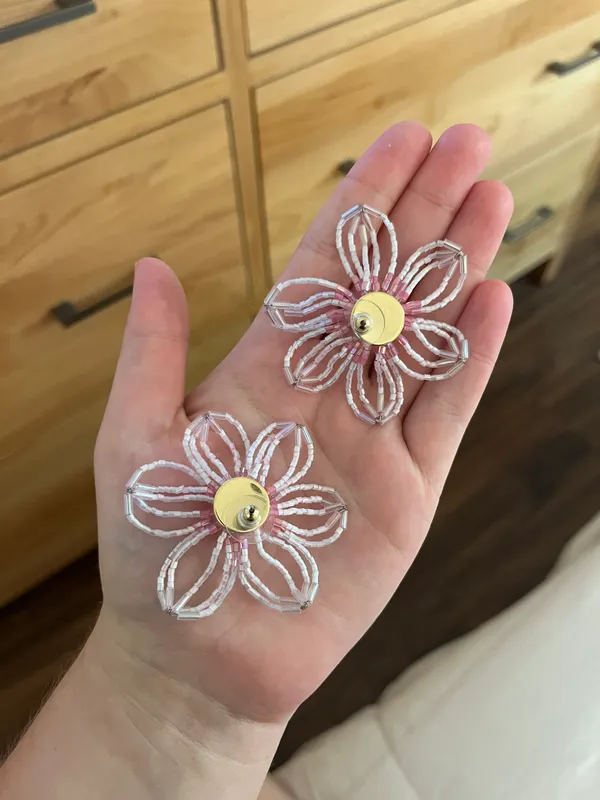 Anthropologie Floral Statement Earrings - Image 3
