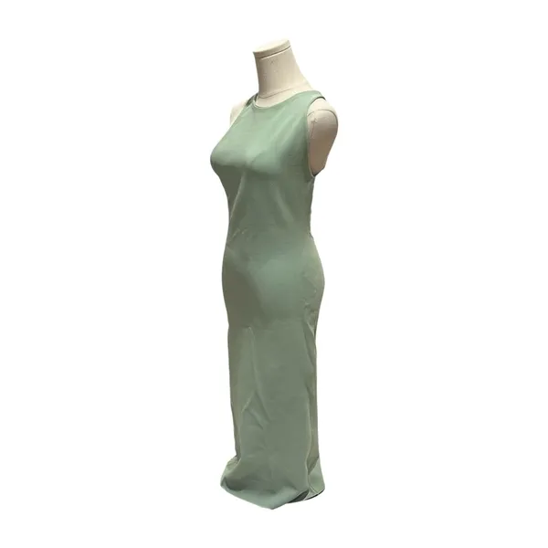Alice + Olivia Light Sage Cross-Back Knit Maxi Dress Size Medium CC207513706 - Image 2