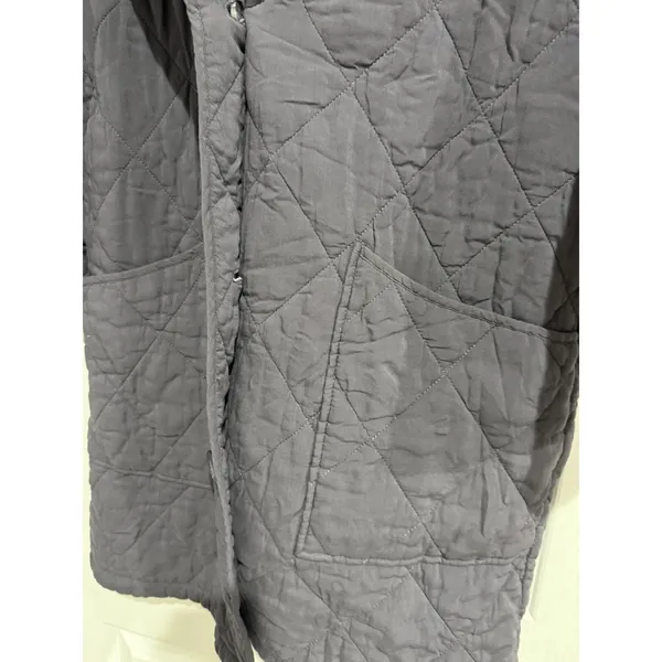Free People‎ Women's XS Oversized Gray Quilted Happy Day Dreamer Jacket - Image 3