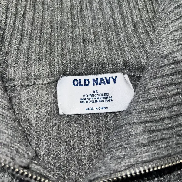 Old Navy Gray Knit Half Zip Pullover Size XS - Image 3