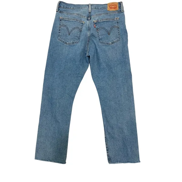 Levi's W 31 L 28 wedgie straight button fly stretch blue jean J 3354 - Image 2