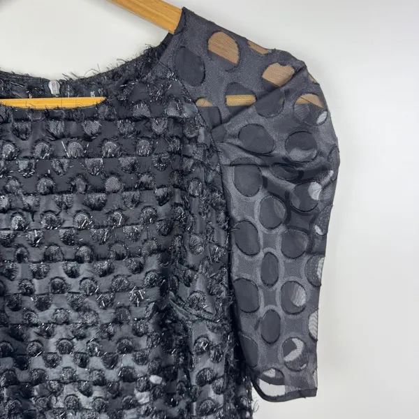 NWT W118 by Walter Baker Prya Dress Size XS Black‎ Polka Dot Puff Sleeve Party - Image 2