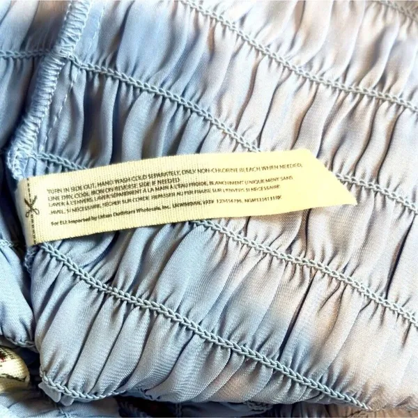 Free People Intimately Smocked Ruched Bloomer Shorts Blue High Waist XS NWOT - Image 7