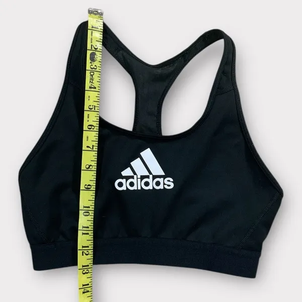 Women’s Adidas Mesh Back Black Sports Bra Size Medium - Image 3