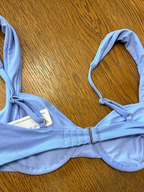 Abercrombie & Fitch Blue Wide Strap Underwire Bikini Top XXS NWOT - Image 9