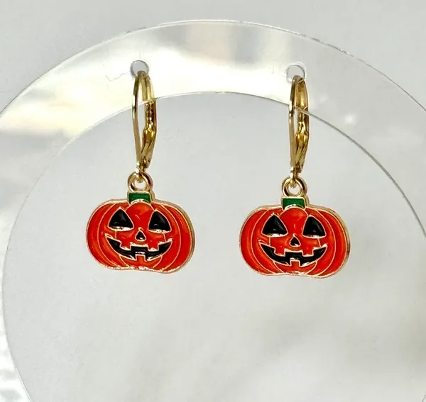 Halloween Pumpkin Earrings (709) 🎃 - Image 3