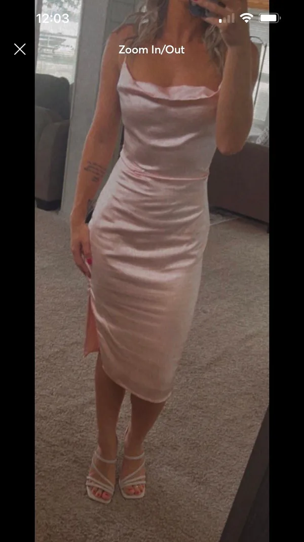 Revolve Satin Dress - Image 3