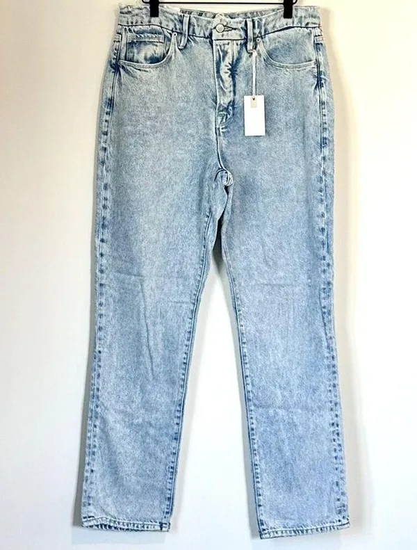 NWT Good American Good Boy Light Wash Blue Jeans - Size 12 / 31 - Image 2