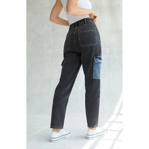 PacSun Two-Tone Cargo Skate Pants High Rise‎ Carpenter Utility Jeans Size 25 - Image 10
