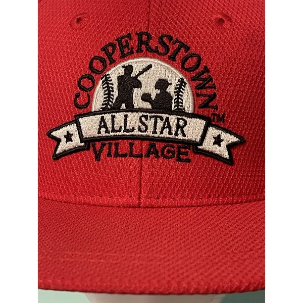 Cooperstown All Star Village Hat Cap Mens Fitted Red L/XL Cooperstown Pro Series - Image 2