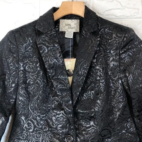 NWT Sans Souci shiny jacquard‎ blazer jacket - Image 2