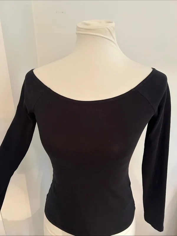 ASOS Black Off-Shoulder Long Sleeve Top - Image 7