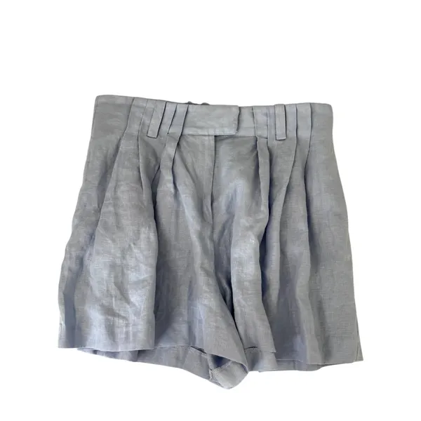 100% Linen NWT Light Baby Blue Shorts Women's Size Medium 32 inch Waist - Image 2