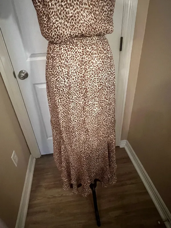 Leopard print midi dress Brown Size XS - Image 7