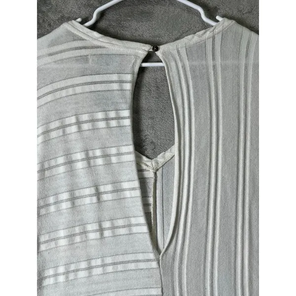 FP Beach XL Ivory Striped Knit Romper Coastal Boho Lounge Casual Summer Cover Up - Image 4