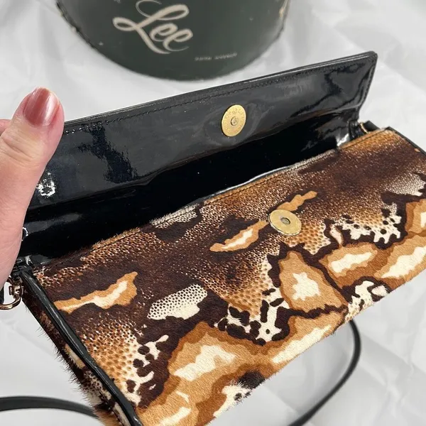 Aldo leather Chetah print crossbody clutch - Image 5
