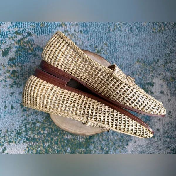 NWOT Sam Edelman Loraine rattan floral bamboo loafers, size 8M - Image 3