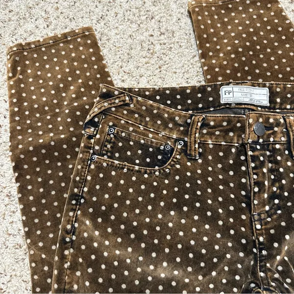 Velour Free People Polka Dot Skinny Pants - Image 2