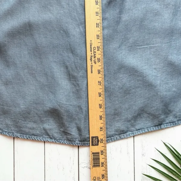 Forever 21+ Off-Shoulder Chambray Dress | Light Wash Denim Look | Size 1X | NWT - Image 10