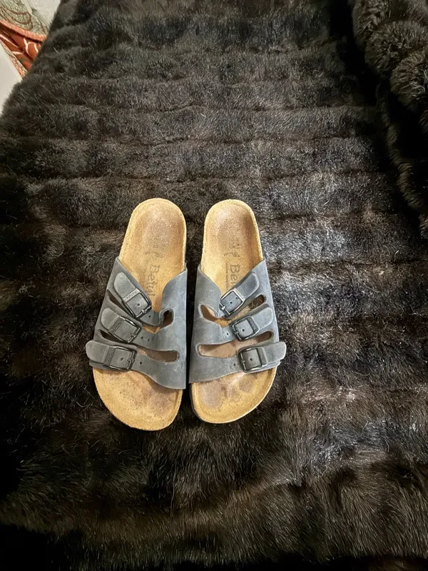Vintage Betula Birkenstock 36 5.5 Distressed Leather Strap Sandals - Image 2