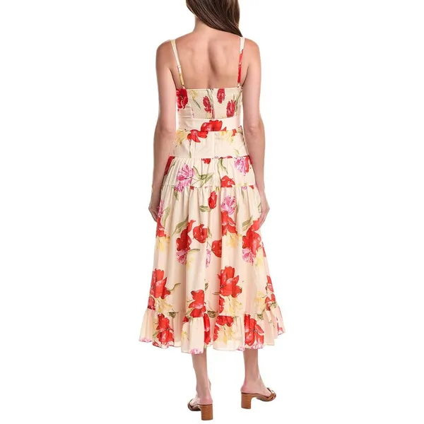 New! Hutch Klea Midi Dress rococo bouquet ivory Sz Small - Image 2