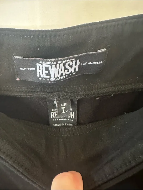 Rewash Black Flare Leg Trousers - Image 2