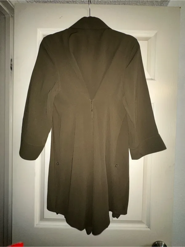 Alice + Olivia Pintuck Button-Front Pleated Shirt Dress Tunic Mini Dress size SM - Image 3