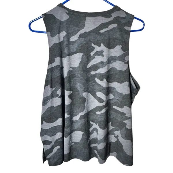 Old Navy Active Go Dry Women's Charcoal Camo Athletic Workout Tank Top Sz L - Image 5