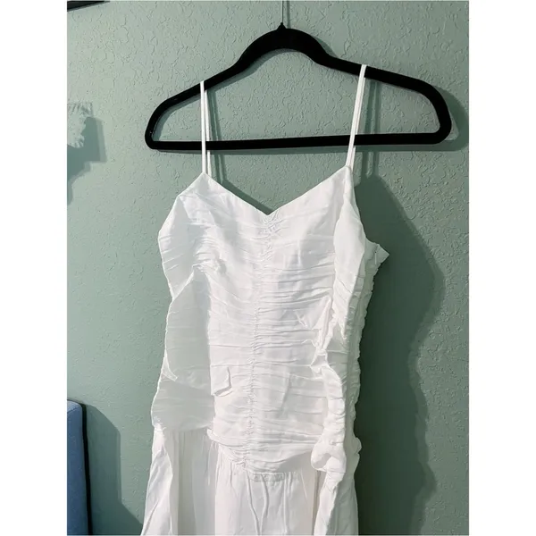 New O.P.T Soraya Ruching Drop Waist Romantic Honeymoon Bridal Resort Maxi Dress - Image 2