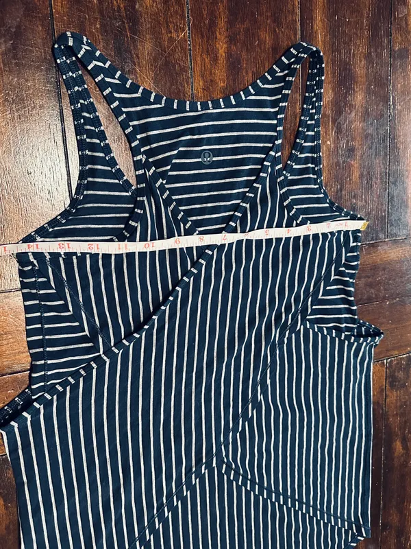 Lululemon Vita Racer Tank - West2east Stripe Inkwell Heathered Medium Grey - 4 - Image 15