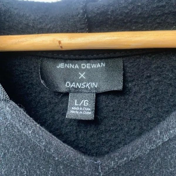 Jenna Dewan x Danskin Oversized Hooded Sweatshirt Dress in Black Size‎ Large - Image 4
