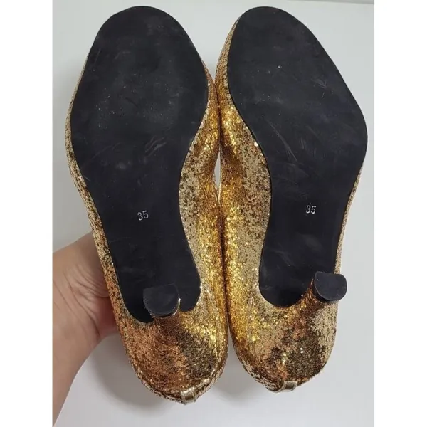 Shoes of Prey Glitter Kitten Heels Sparkly‎ Party Evening Dress Pumps Bridal - Image 6