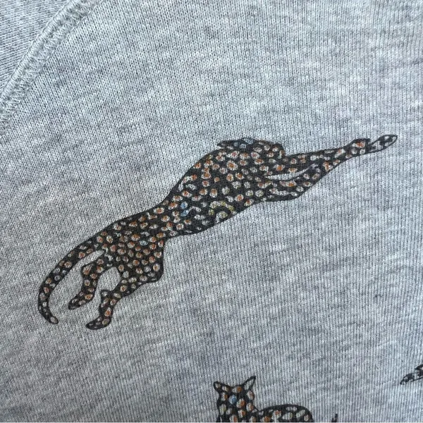 Rails Theo Jaguar Sweatshirt Grey Crew Neck Pullover Size Small - Image 10