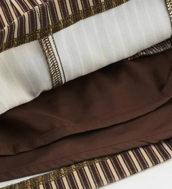 Striped mini skirt Brown - Image 4