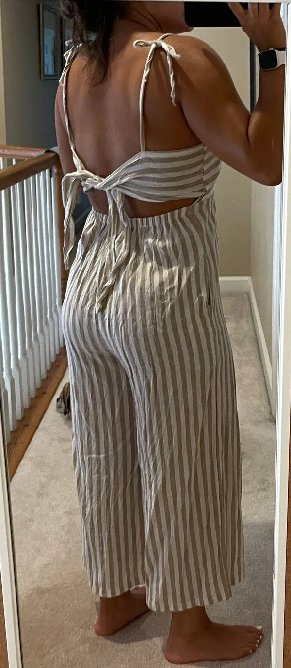 Botique Jumpsuit Tan Size M - Image 2