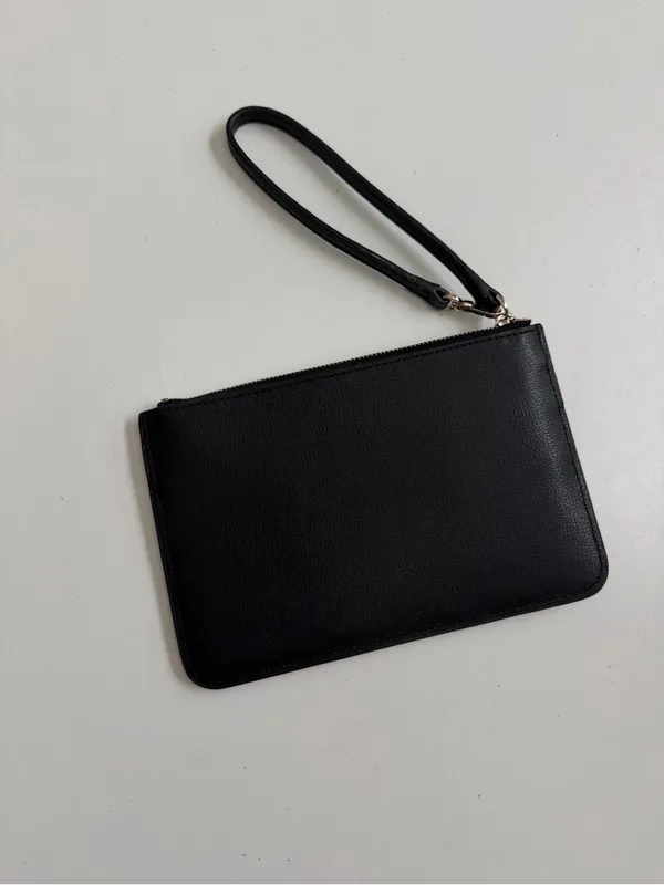 Kate Spade Patrice Wristlet Leather Double Zip Pockets Credit Card Slots Black - Image 4